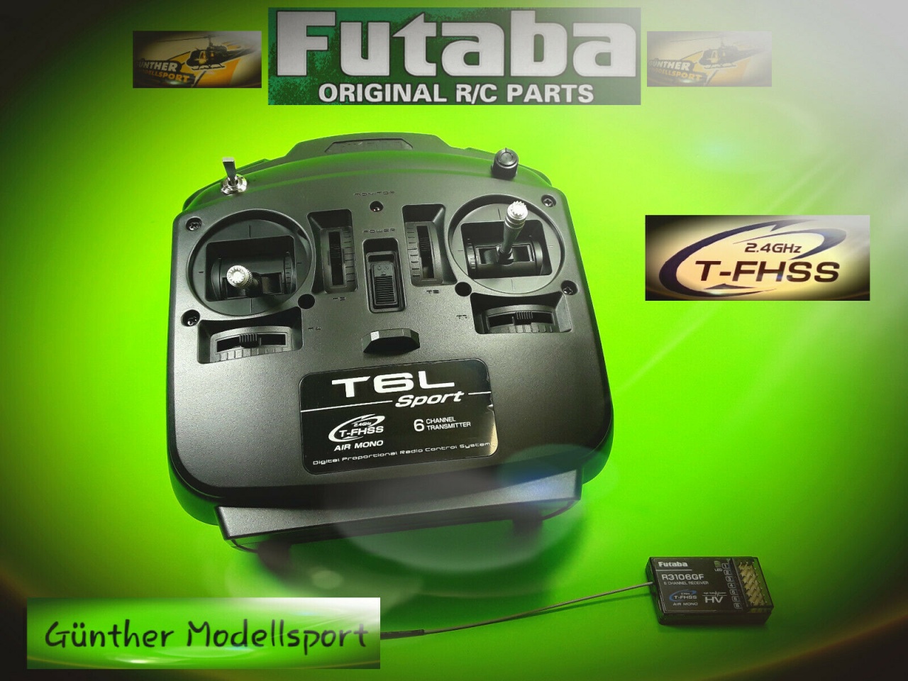 FUTABA T6L Sport 2.4GHz T-FHSS + R3106GF Mode 2, 01000062