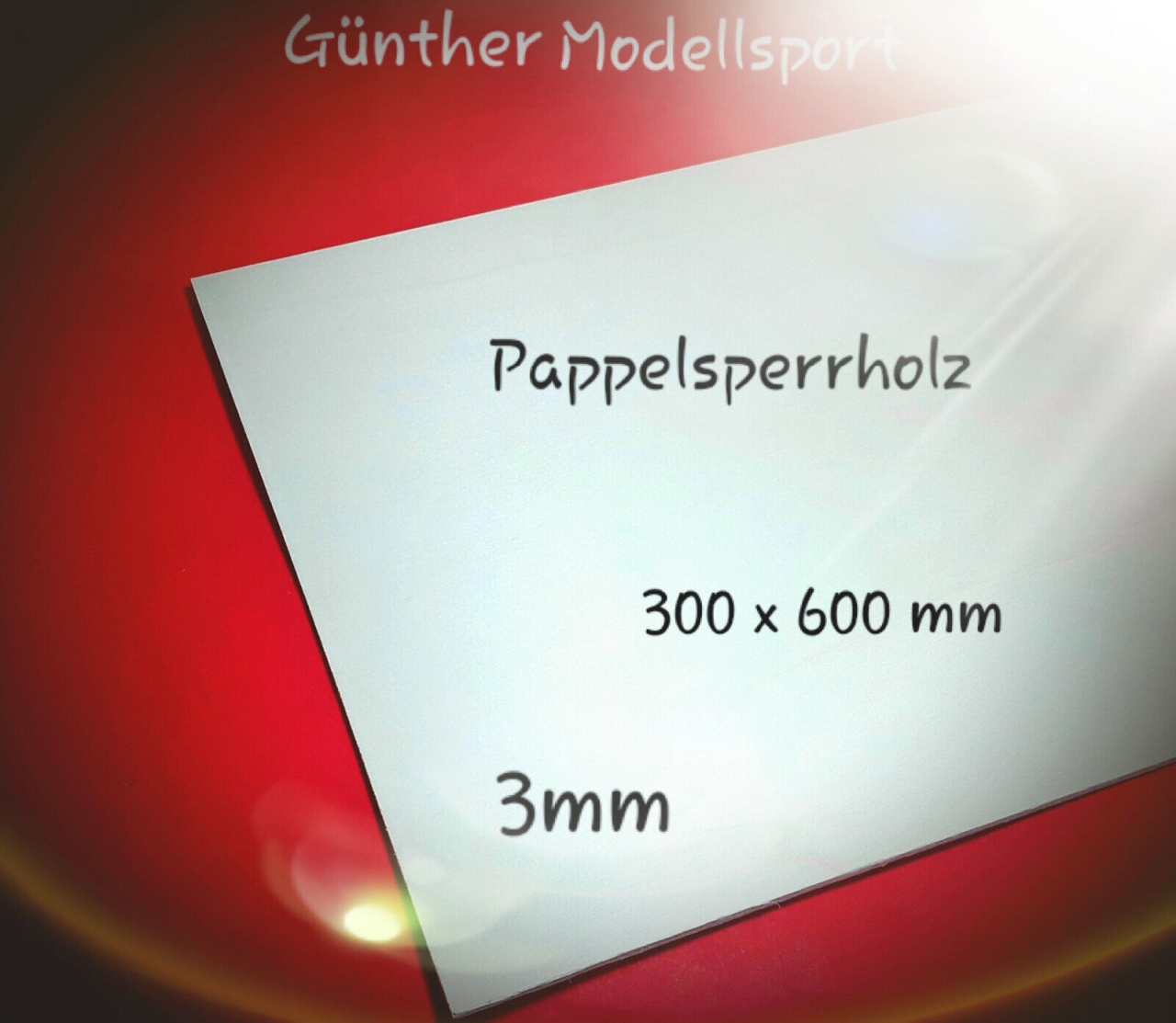 Pappelsperrholz 3,0 mm, 600 x 300 mm, 7506/53 v. aeronaut ,