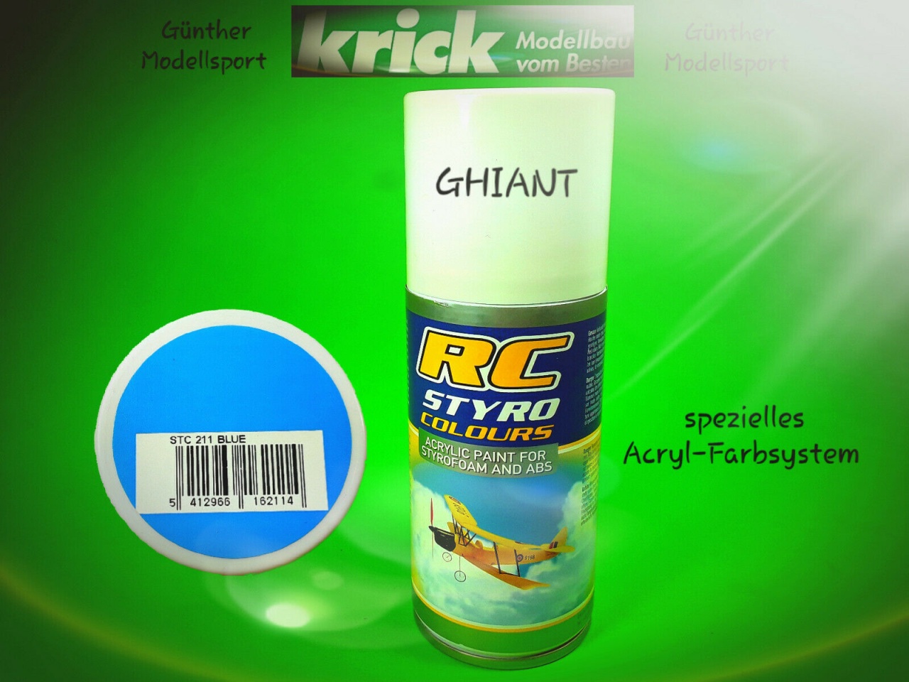 RC Styro 211 hellblau 150 ml Spraydose, GHIANT, 316211