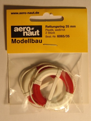 Rettungsring 35mm Plastik weiß/rot 6065/35 von Aeronaut