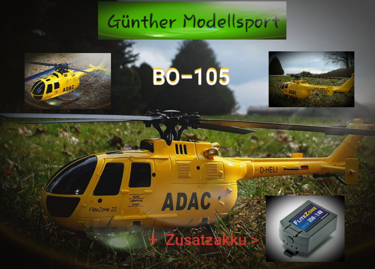 Pichler ADAC Helicopter RTF BO-105, mit 2 Akkus, 15290