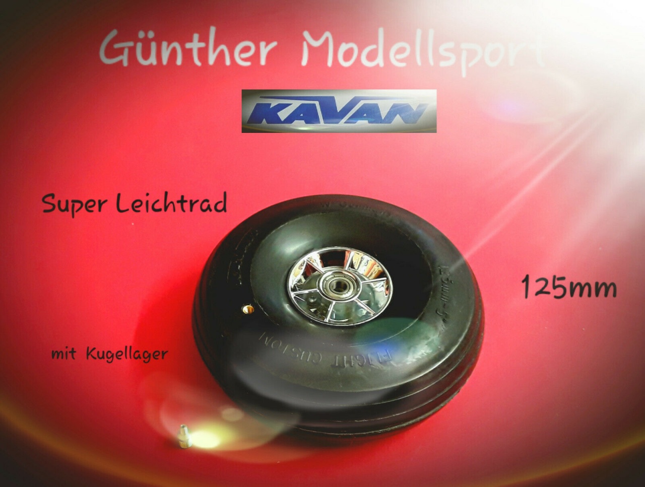 Kavan SuperLt.Rad 125mm m.Kugell., 1 Stück, KAV0262
