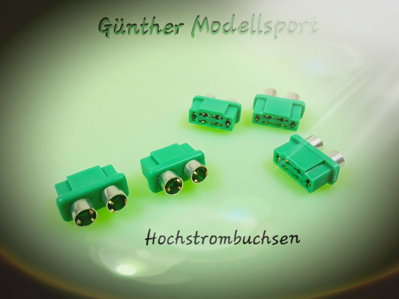 Hochstrombuchsen MPX 5 STK. Grün m. Ring, 40004