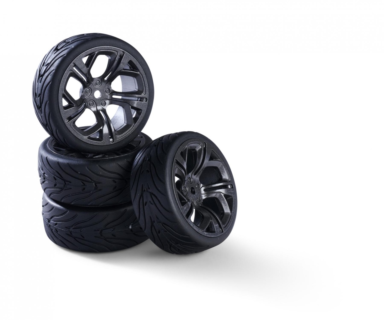 1:10 R&auml;derset Y-Design5 (4) grau/schwarz