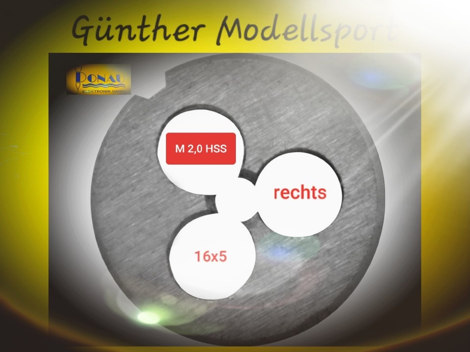 Donau Elektronik MSE20, M 2,0 HSS Schneideisen rechts 16x5