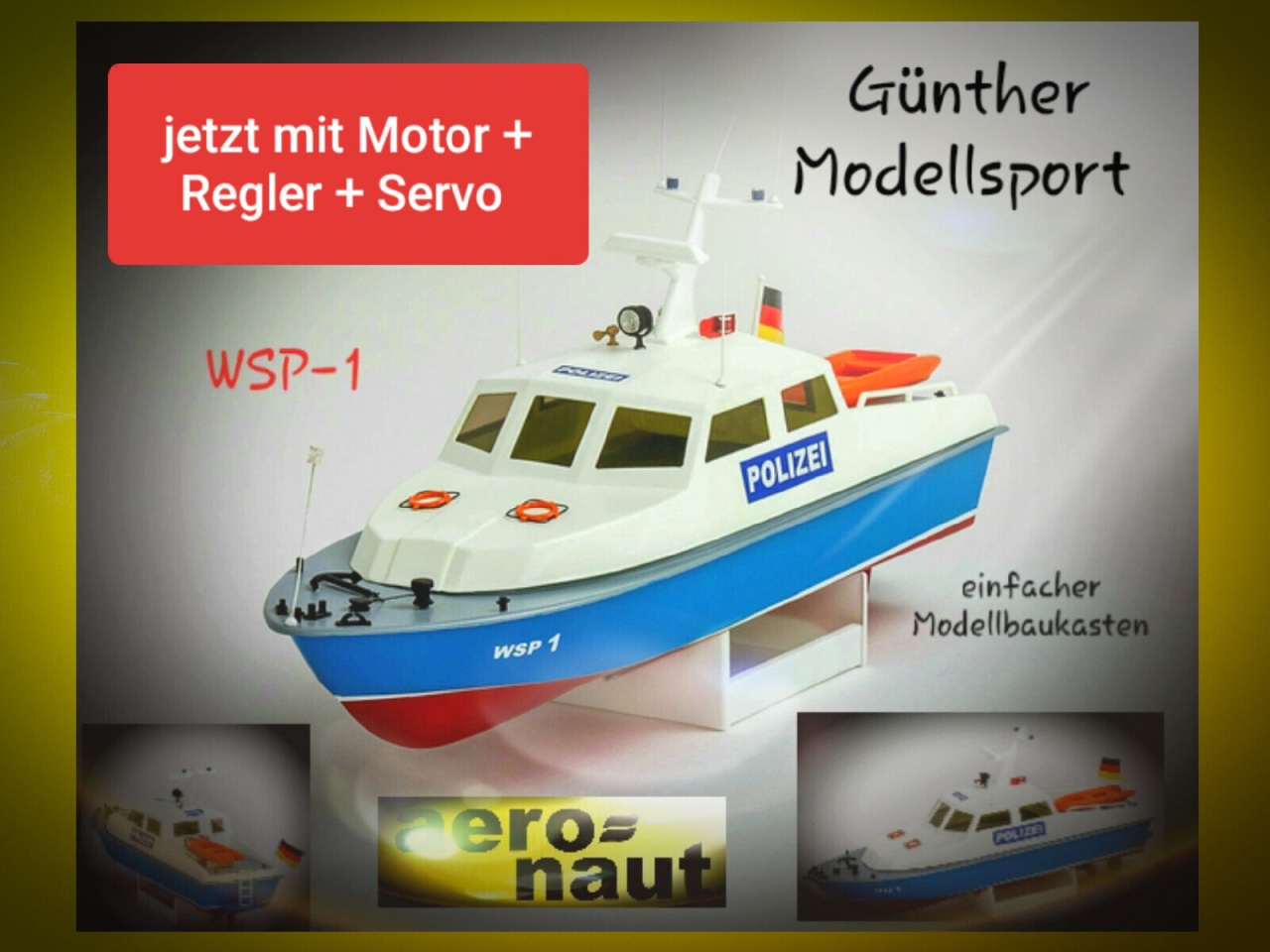 aeronaut Polizeiboot WSP-1, Behördenschiff 3059/00 mit Motor