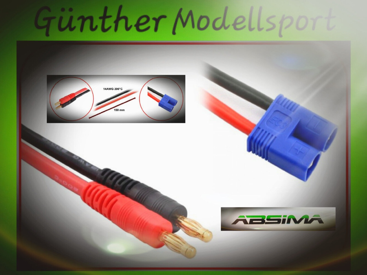 Absima Ladekabel Banane auf EC3, 3040031