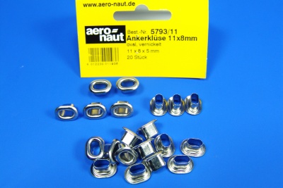 Ankerklüse 11x8x5 mm ,aero-naut (20 St.)