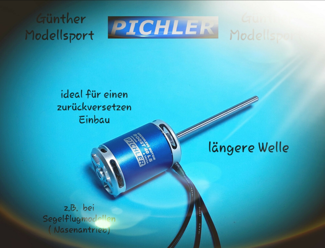Pichler Brushless Motor BOOST 40 LS I KV=890 (80mm Welle),