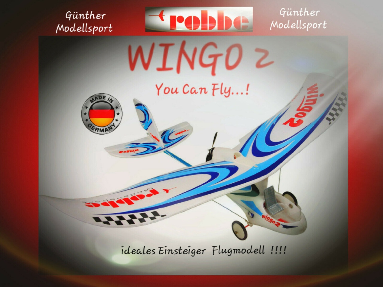 ROBBE WINGO 2 KIT BAUSATZ YOU CAN FLY MIT MOTOR, REGLER u.