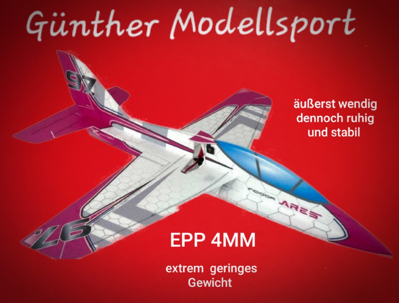 RC Factory Ares Jet Indoor (pink) , 870mm, 18410