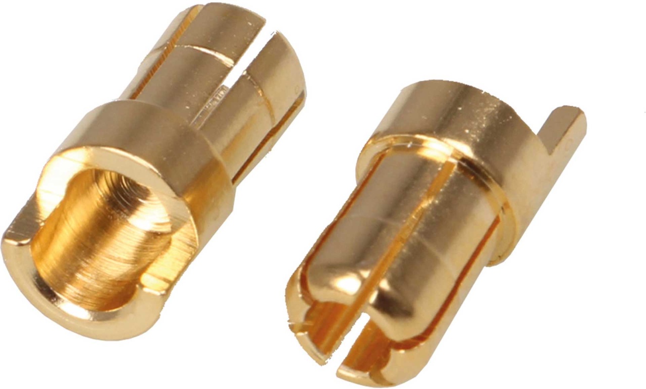 Goldkontakt 6mm Stecker 5Stk.