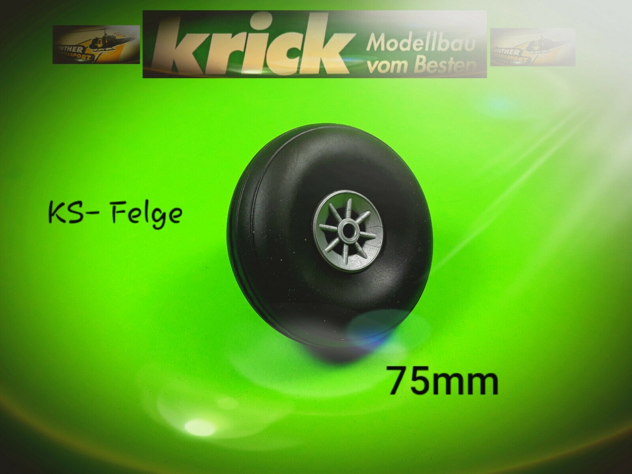 Krick Flugmodellrad 75mm KS-Felge, 71175