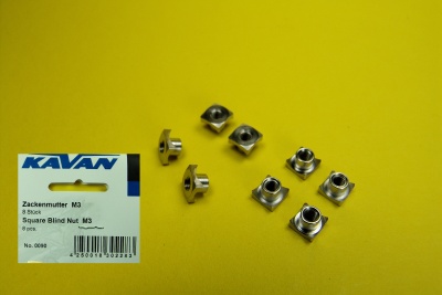 Zackenmutter M 3,   8Stück