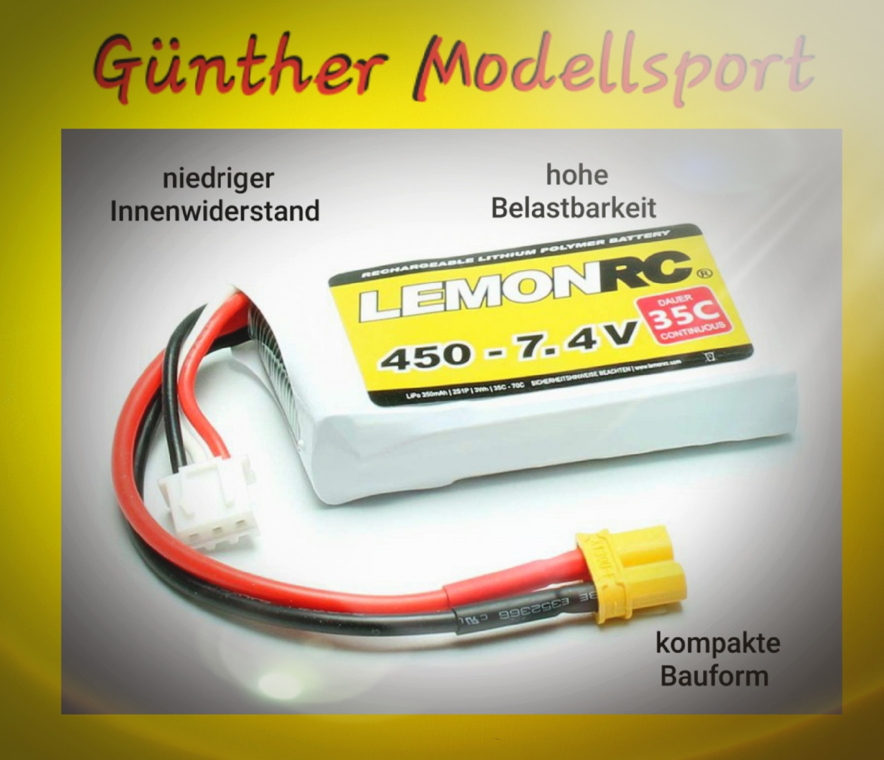 LiPo Akku LEMONRC 450 - 7.4V (35C)