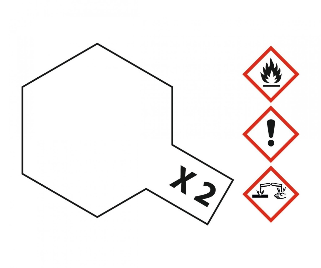 X-2 Weiß glänzend 10ml, 359,-EUR/1L