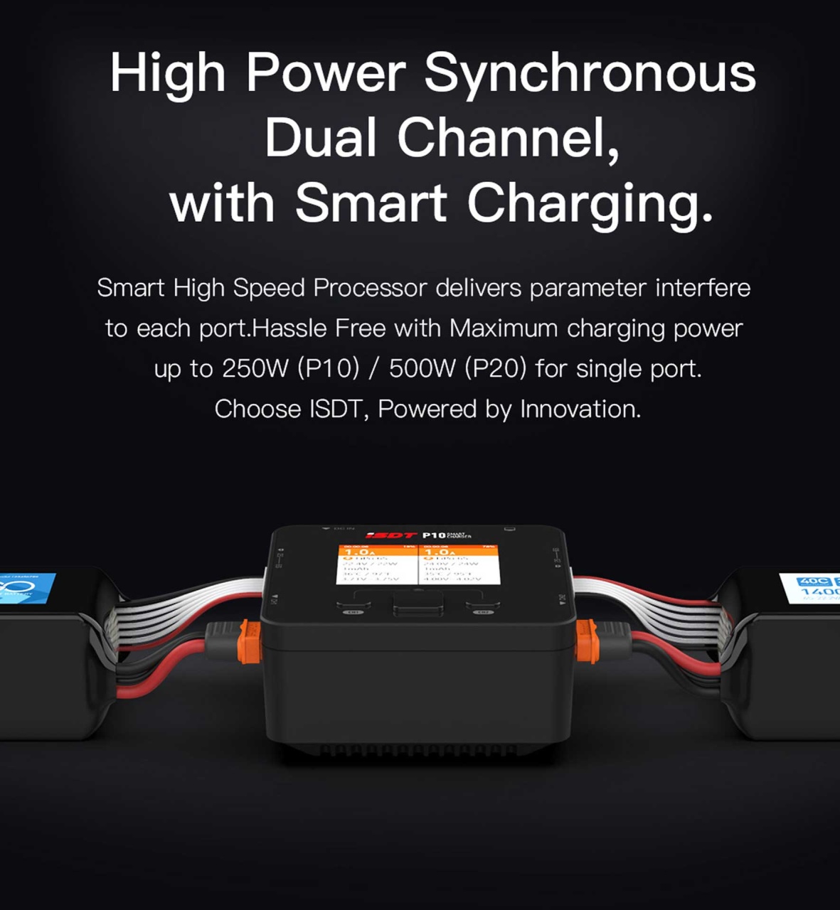 ISDT P10 Dual Smart Charger 1-6A 250W (x2) 10A (2x) 400W/16A