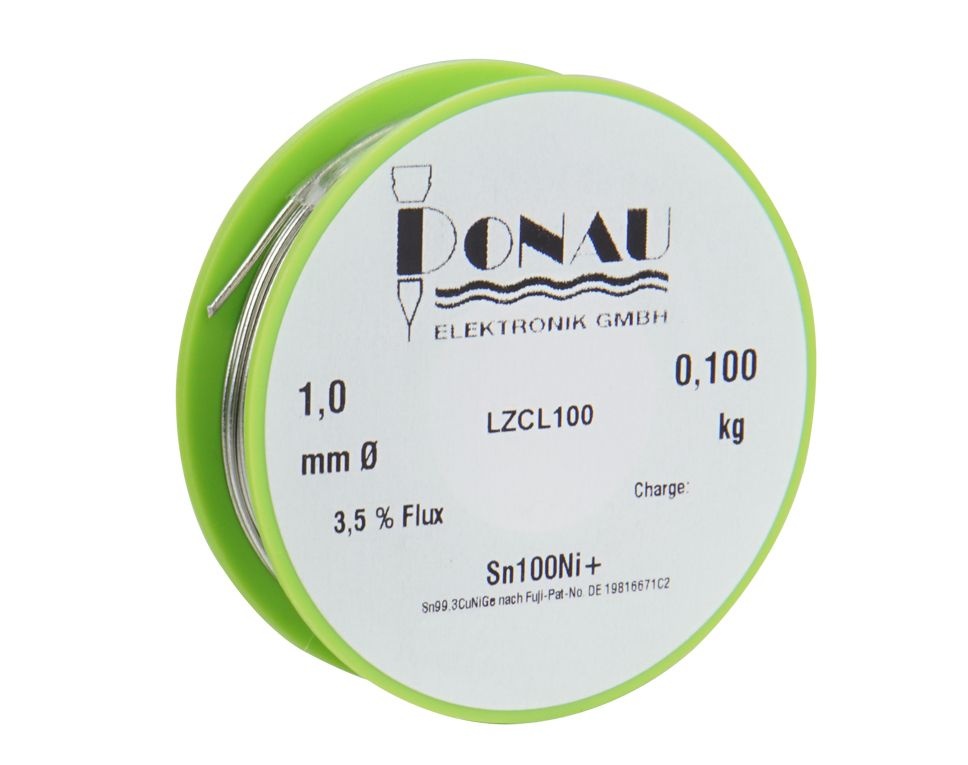 LZCL100 - Lötzinn CLEAR Ø1 mm Sn100Ni+ Spule 100g