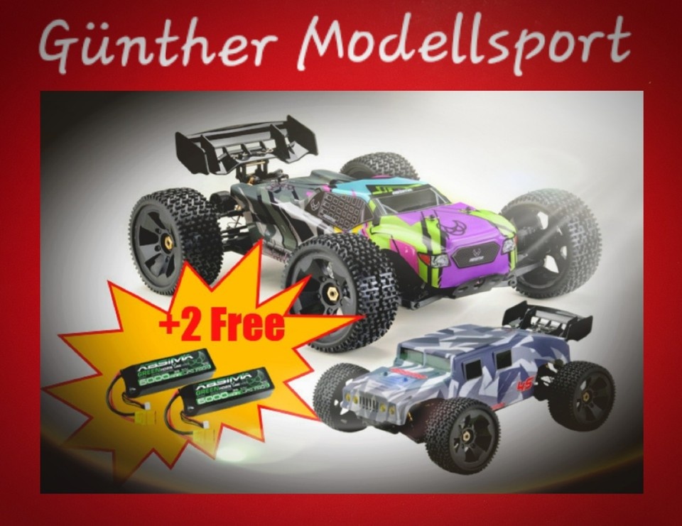 1:8 Truck TORCH/GUARDIAN 2in1 white/neo 4S RTR + 2 LiPo