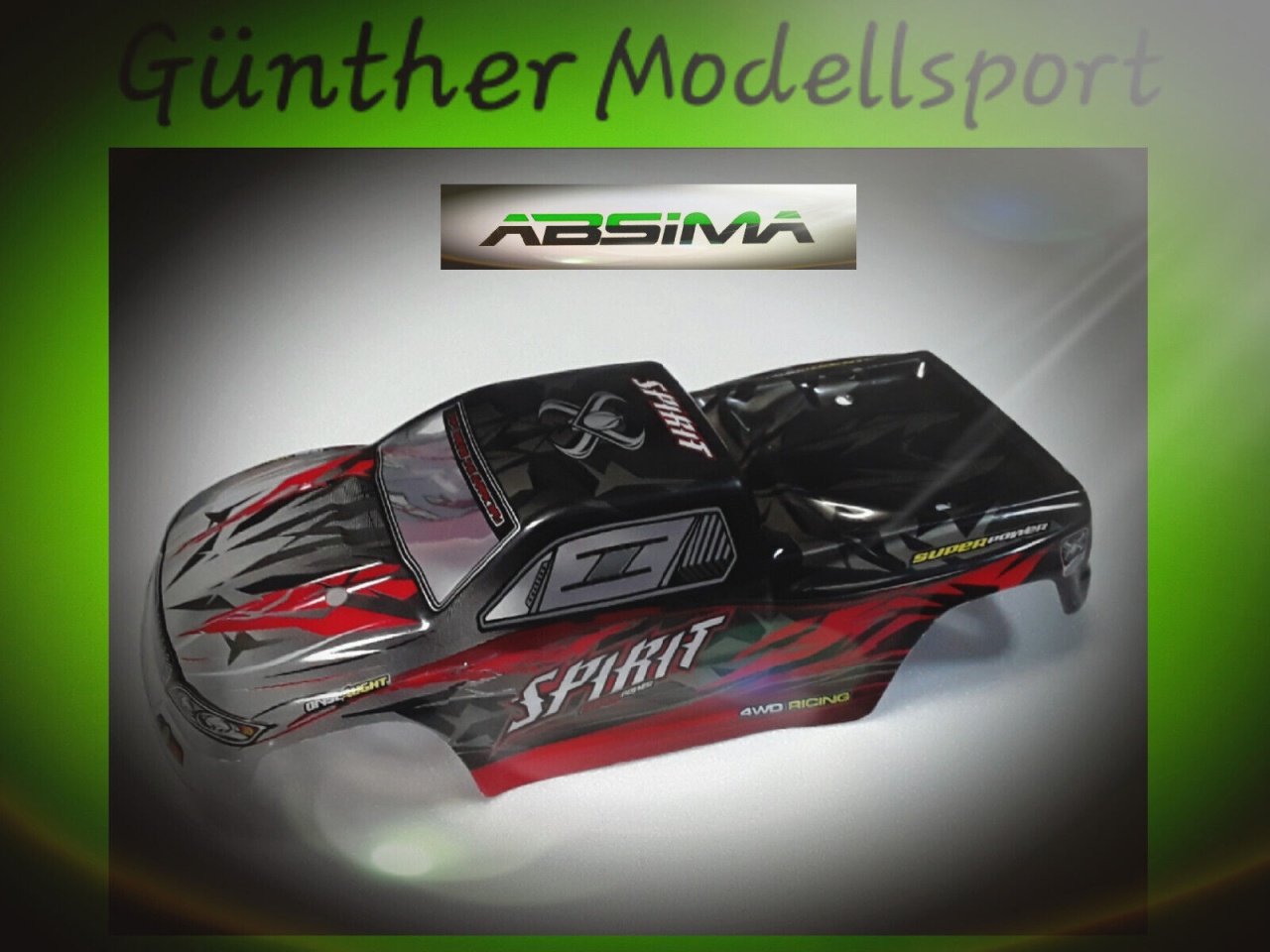 Absima PVC Body Monster Truck SPIRIT (RED), AB35-SJ01