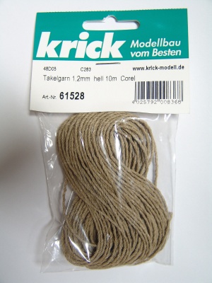 Takelgarn 1,2mm hell 10m Corel