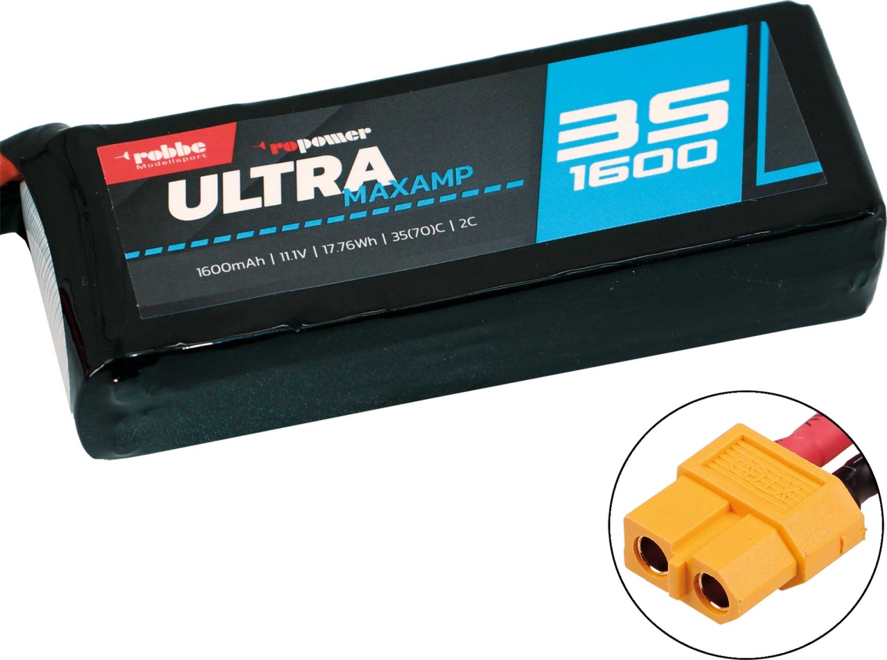 RO-POWER ULTRA MAXAMP 1600MAH 11,1 VOLT 3S 35(70)C LIPO AKKU