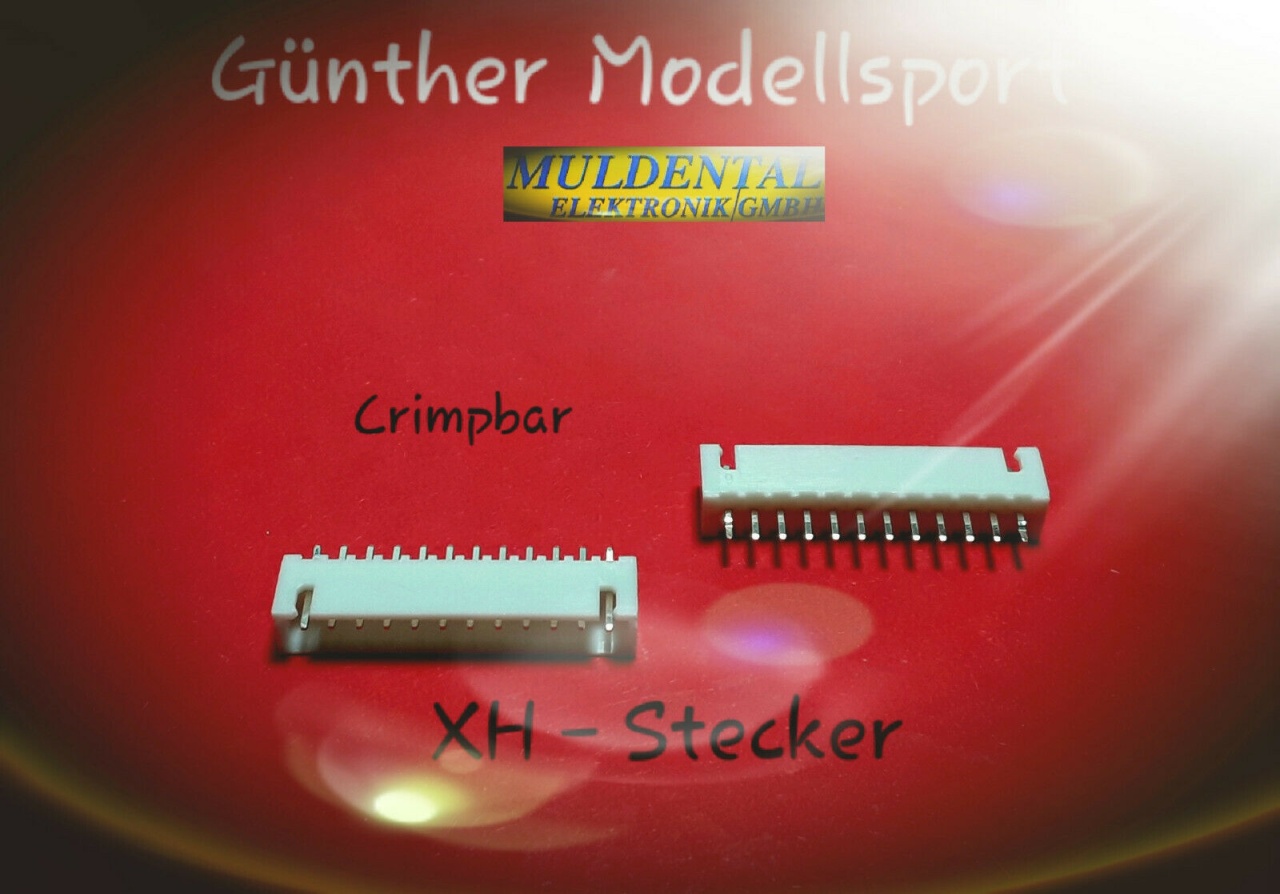 Muldental Elektronik XHR-Stecker, 12-polig, 2 Stück, 73072