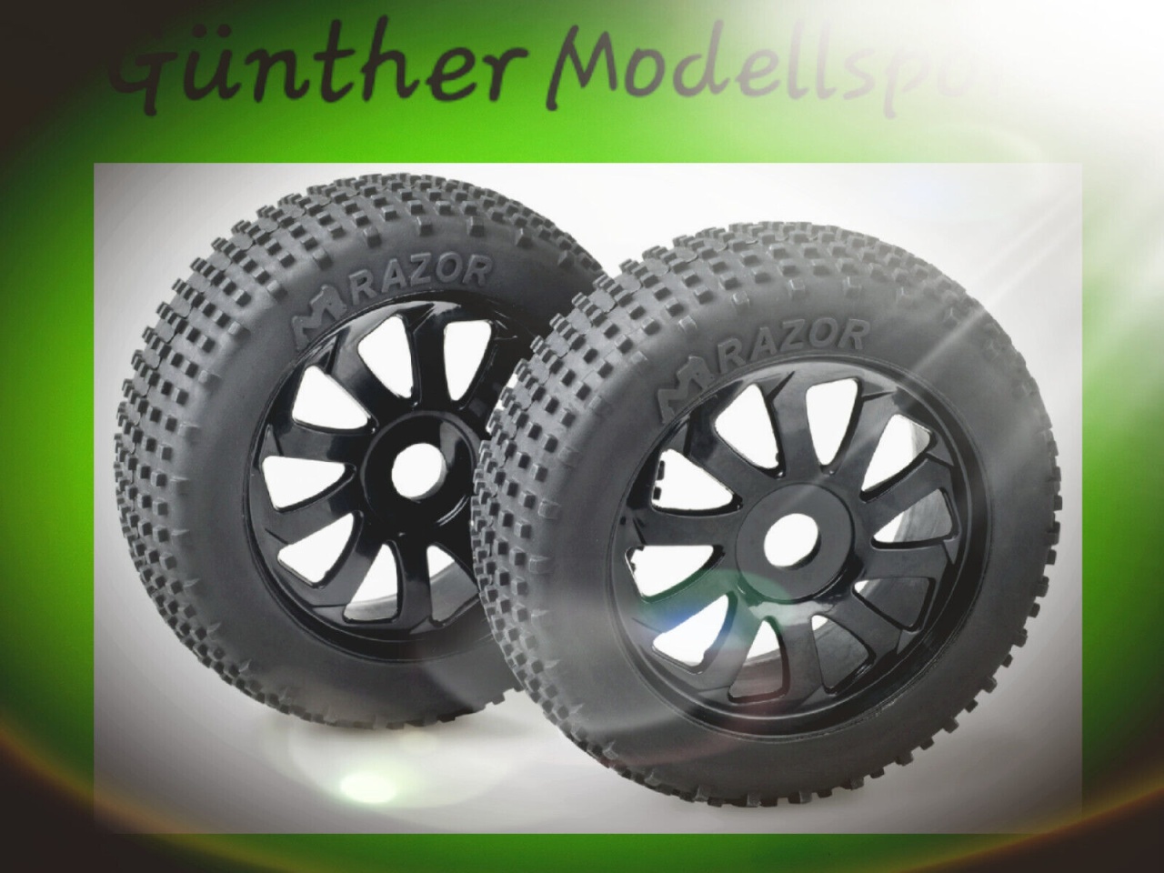 absima Räderset Buggy Razor 10 Speichen / Dirt schwarz 1:8