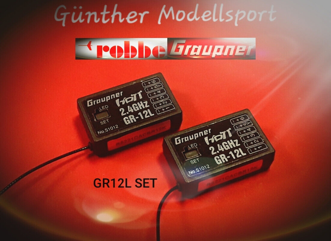 2 x Empfänger GR-12L HoTT, Graupner/robbe, S1012