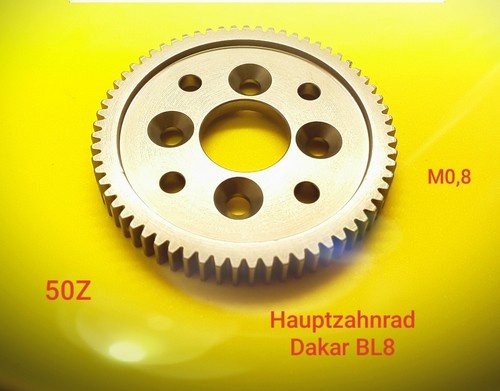 Jamara Hauptzahnrad 50Z M0,8 Alu Dakar BL8, 505474