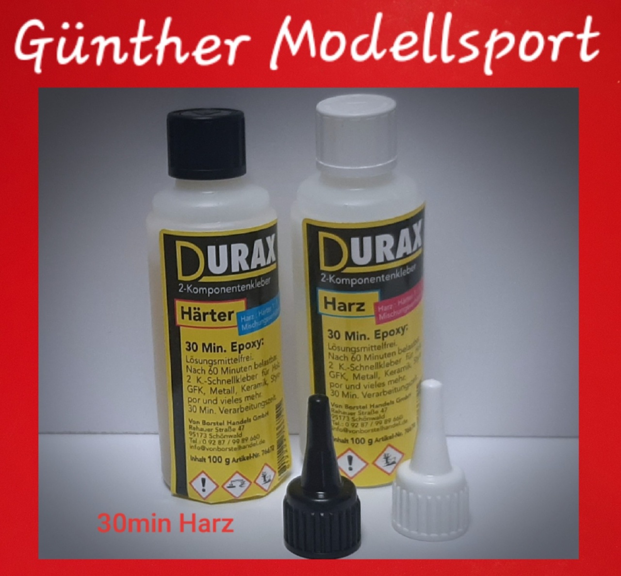 Durax 30 Minuten Epoxy-Kleber 200g, 76672, 12,50EUR/100g