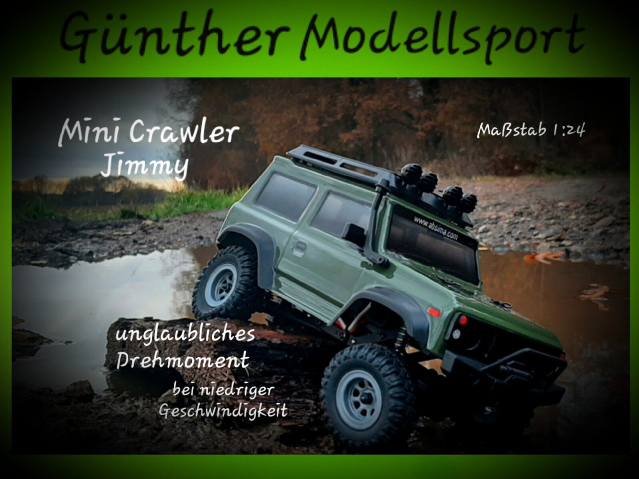 NEWS Absima 1:24 Micro Crawler Jimny green RTR, 10023