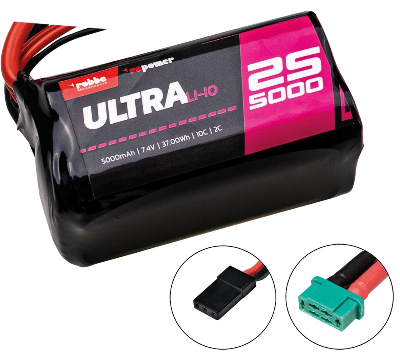 RO-POWER ULTRA LiIo 5000MAH 7,4V 10C 18650 2S2P square