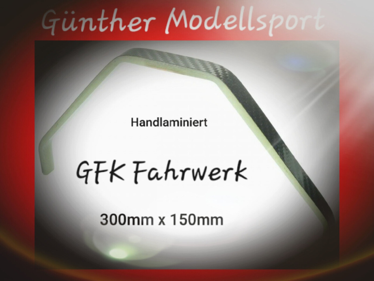 GFK Fahrwerk 300 mm x 150 mm, X6010
