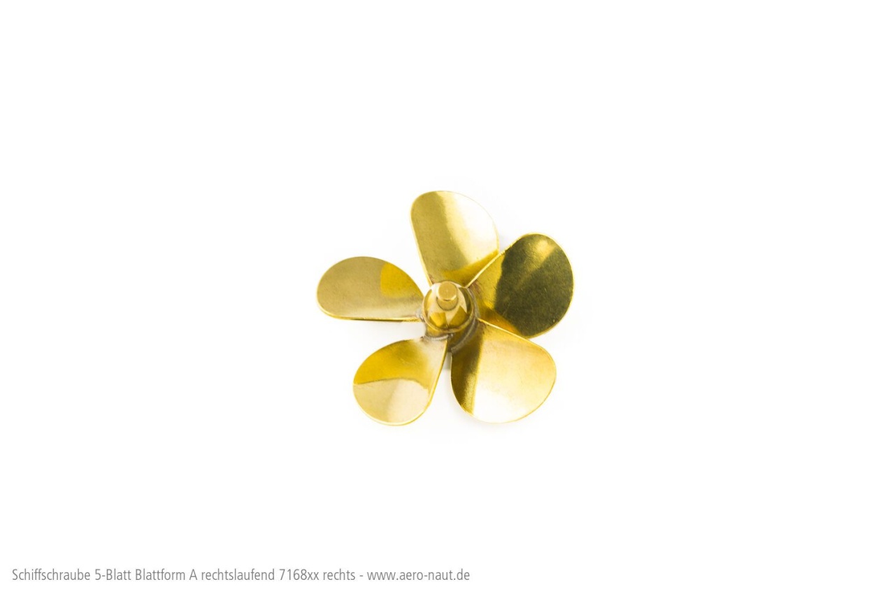 Schiffsschraube Messing .5-Blatt, Form A 35/M3, rechts