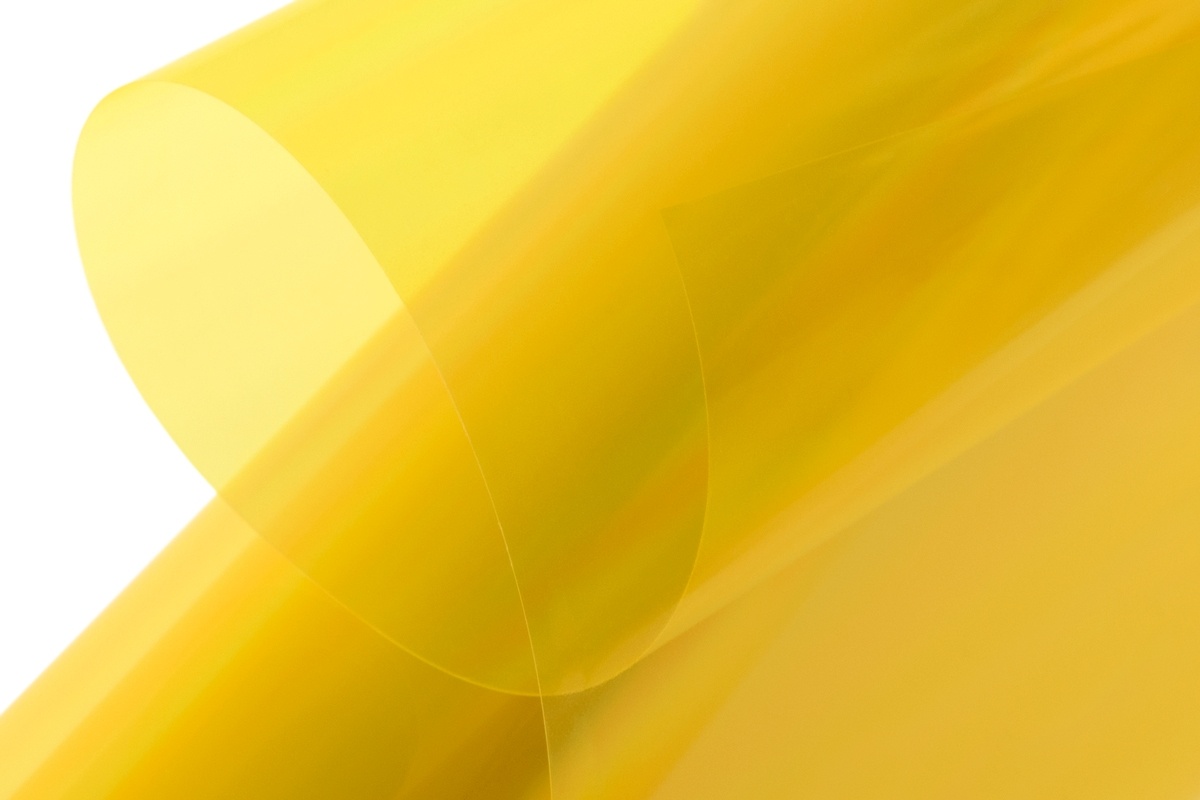 KAVAN Bügelfolie - transparent gelb (2m Rolle)