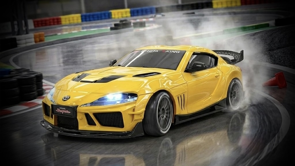 1:43 4WD Drift/Race Car TOYOTA SUPRA RTR - gelb