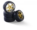 1:10 Räderset 5 Sp.-Design (4) chrom/gold